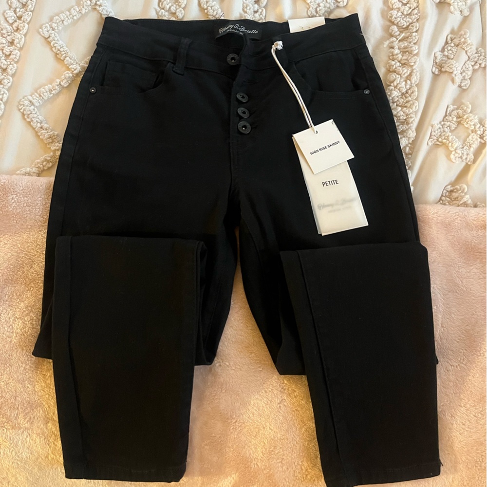 Honey & Bristle Black High-Rise Skinny Pants